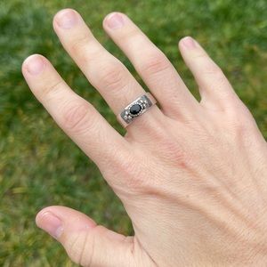 🖤 Black Onyx Sterling Silver Ring 🖤